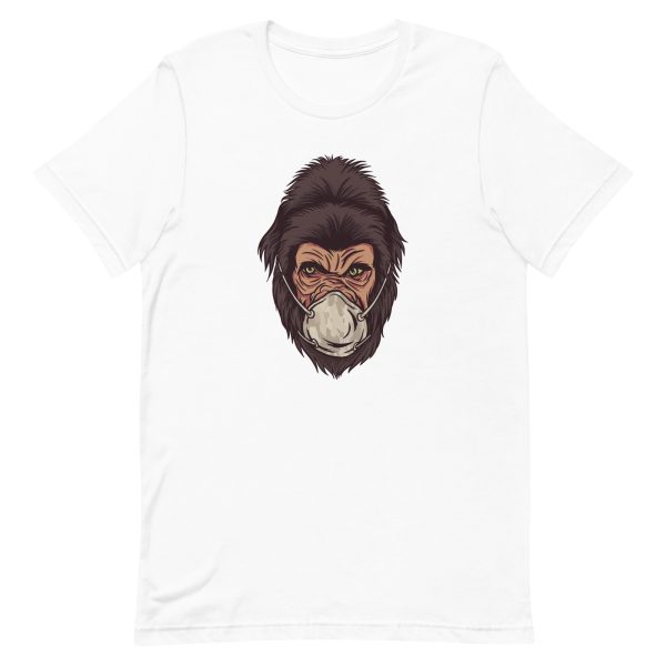 unisex-staple-t-shirt-white-front-6a1ad838847ca.jpg Gorilla Face Mask T-Shirt