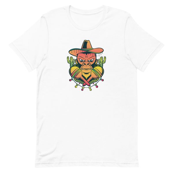 unisex-staple-t-shirt-white-front-6a1ad8c3f3ffd.jpg Mexican Gorilla T-Shirt