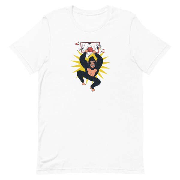 unisex-staple-t-shirt-white-front-6a1ad9dcdaada.jpg Gorilla Dunk T-Shirt