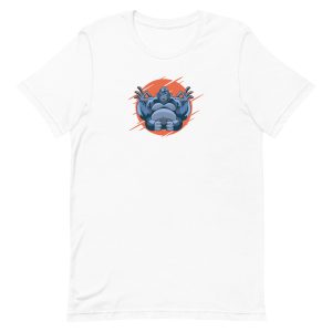 unisex-staple-t-shirt-white-front-6a1ada68d1313.jpg Gorilla Meditating T-Shirt