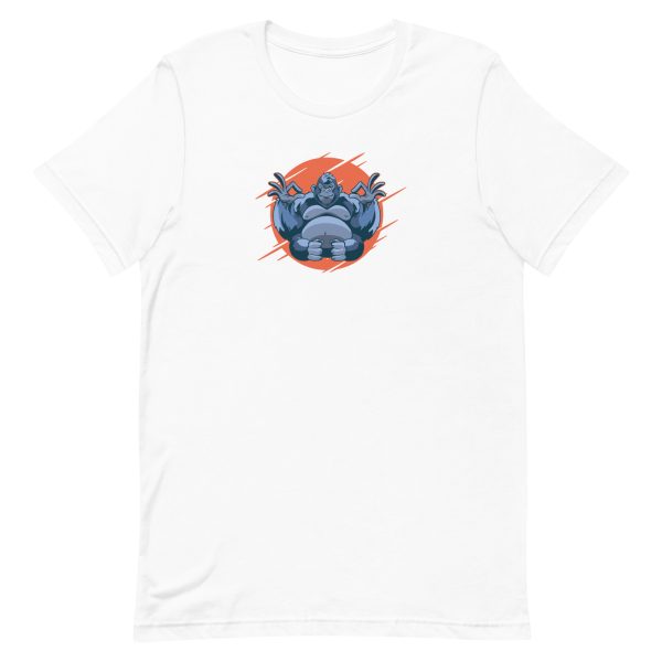 unisex-staple-t-shirt-white-front-6a1ada68d1313.jpg Gorilla Meditating T-Shirt
