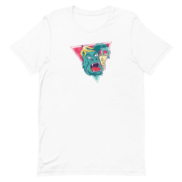 unisex-staple-t-shirt-white-front-6a1adab54c1cf.jpg Gorilla Pizza T-Shirt