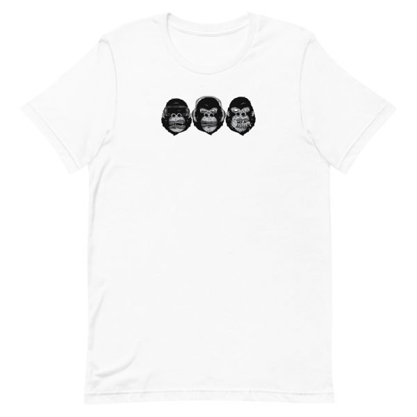 unisex-staple-t-shirt-white-front-6a1adbe6af14e.jpg Gorilla Heads T-Shirt