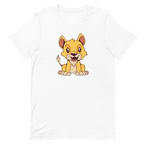 unisex-staple-t-shirt-white-front-6a1af18e23840.jpg Cute Baby Lion T-Shirt