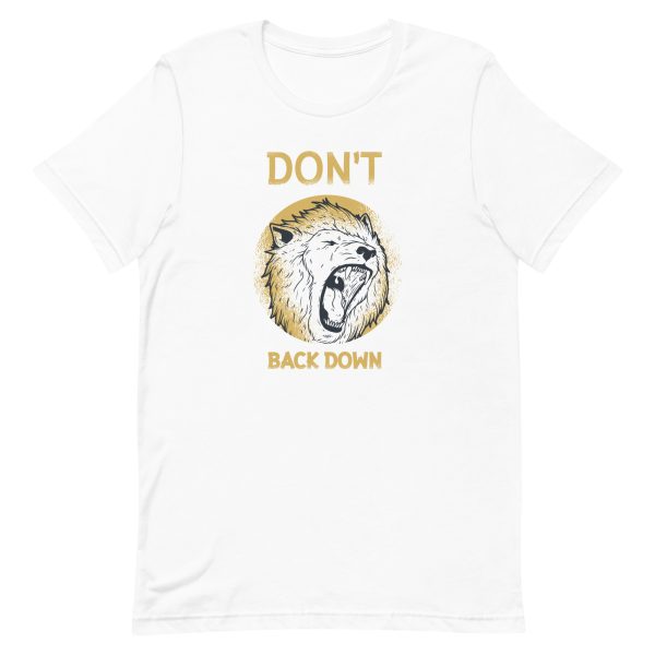unisex-staple-t-shirt-white-front-6a1afd3abc460.jpg Lion Weakness T-Shirt