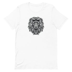 unisex-staple-t-shirt-white-front-6a1afe54190fc.jpg Mandala Lion T-Shirt