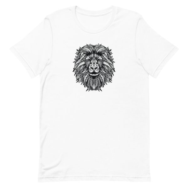 unisex-staple-t-shirt-white-front-6a1afe54190fc.jpg Mandala Lion T-Shirt