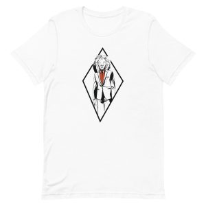 unisex-staple-t-shirt-white-front-6a1affb747a04.jpg Formal Lion T-Shirt