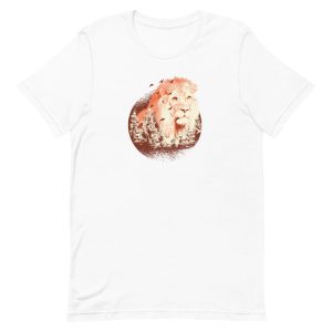 unisex-staple-t-shirt-white-front-6a1b00f29bcea.jpg Lion Forest T-Shirt