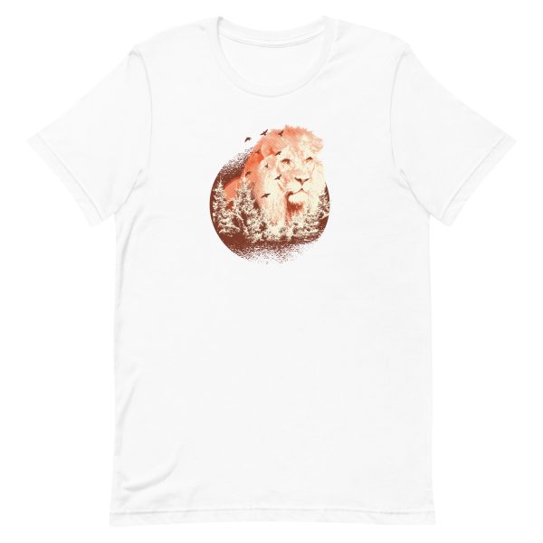 unisex-staple-t-shirt-white-front-6a1b00f29bcea.jpg Lion Forest T-Shirt