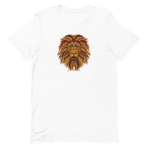 unisex-staple-t-shirt-white-front-6a1b030d727c7.jpg Lion Mandala T-Shirt