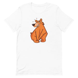unisex-staple-t-shirt-white-front-6a1bc5e6742fe.jpg Comic Bear T-Shirt