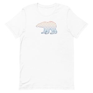 unisex-staple-t-shirt-white-front-6a1bc6bfd12fd.jpg Hexagon Polar Bear T-Shirt