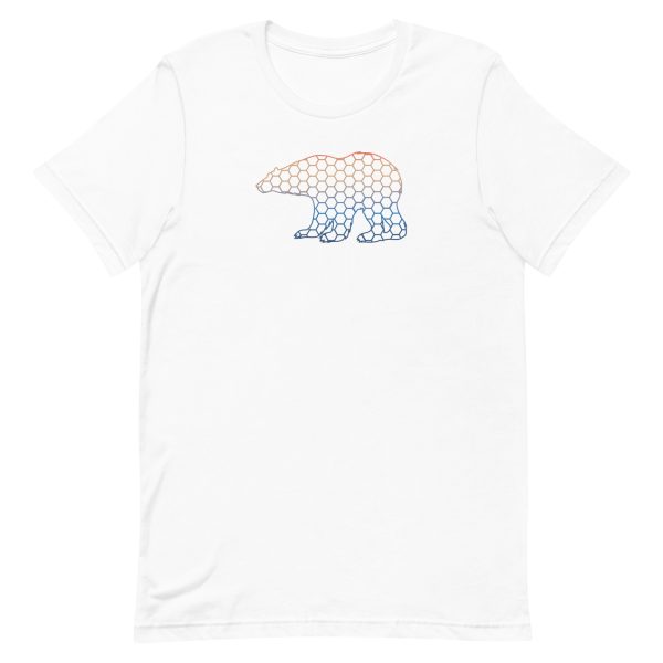 unisex-staple-t-shirt-white-front-6a1bc6bfd12fd.jpg Hexagon Polar Bear T-Shirt