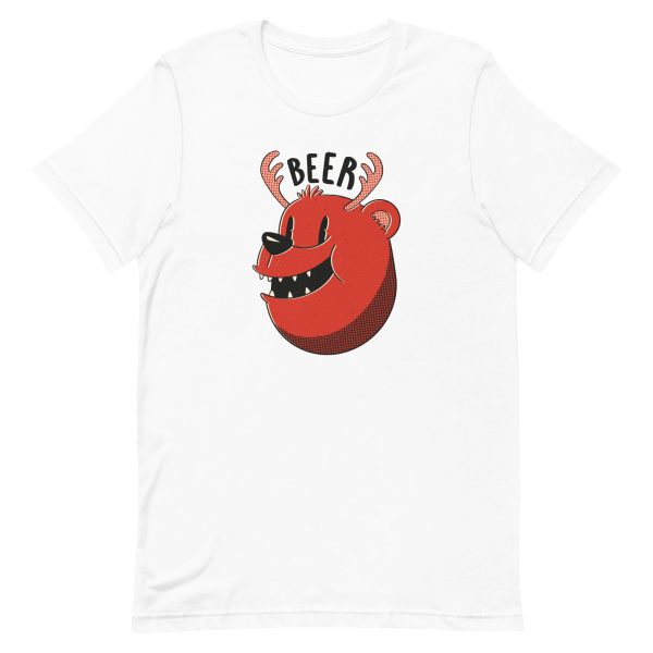 unisex-staple-t-shirt-white-front-6a1bc70bb7a3b.jpg Bear Deer T-Shirt