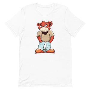 unisex-staple-t-shirt-white-front-6a1bc7a33f45d.jpg Bear Face Mask T-Shirt