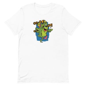 unisex-staple-t-shirt-white-front-6a1bc83b3341f.jpg Cursing Zombie Teddy Bear T-Shirt