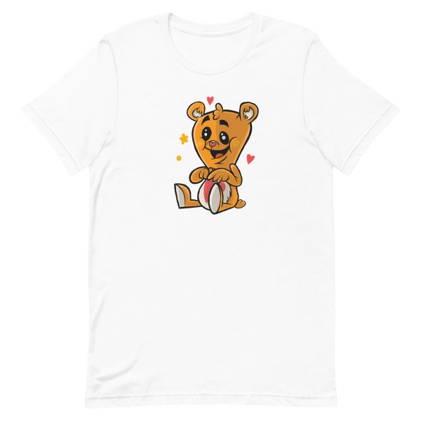 unisex-staple-t-shirt-white-front-6a1bde7b00fd9.jpg Cute Teddy Bear T-Shirt