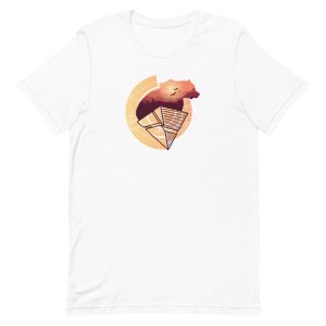 unisex-staple-t-shirt-white-front-6a1bdf8305d70.jpg Geometric Bear T-Shirt