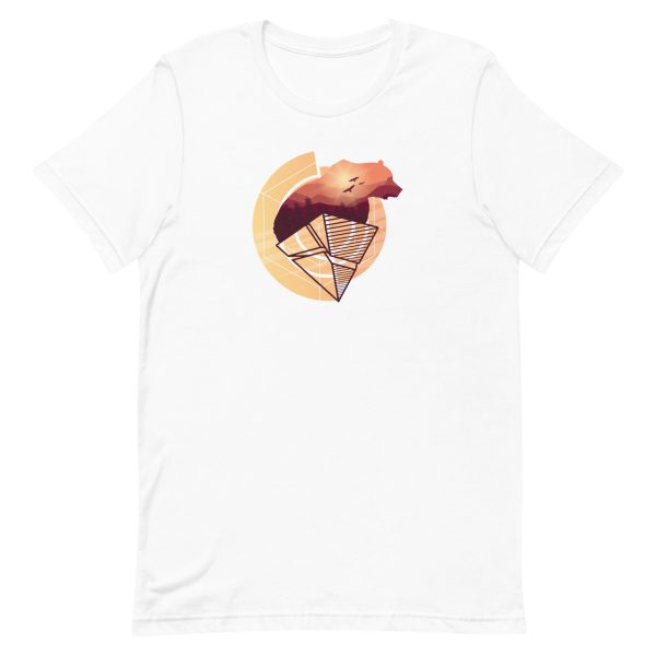 unisex-staple-t-shirt-white-front-6a1bdf8305d70.jpg Geometric Bear T-Shirt