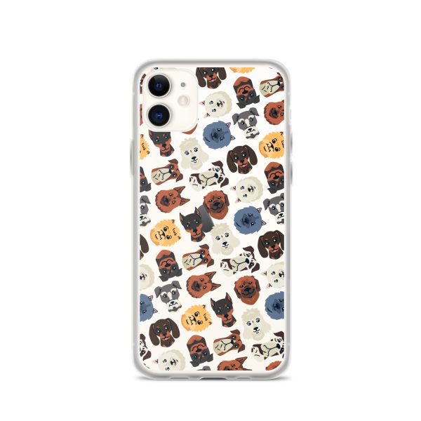 clear-case-for-iphone-iphone-11-case-on-phone-6a1d6b9c60c27.jpg Dog Heads Seamless iPhone Clear Case