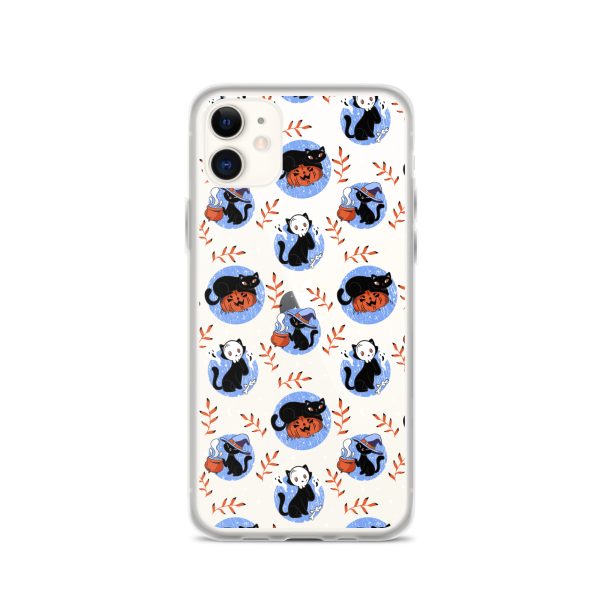 clear-case-for-iphone-iphone-11-case-on-phone-6a1d6f9a1efcf.jpg Halloween Cats iPhone Clear Case