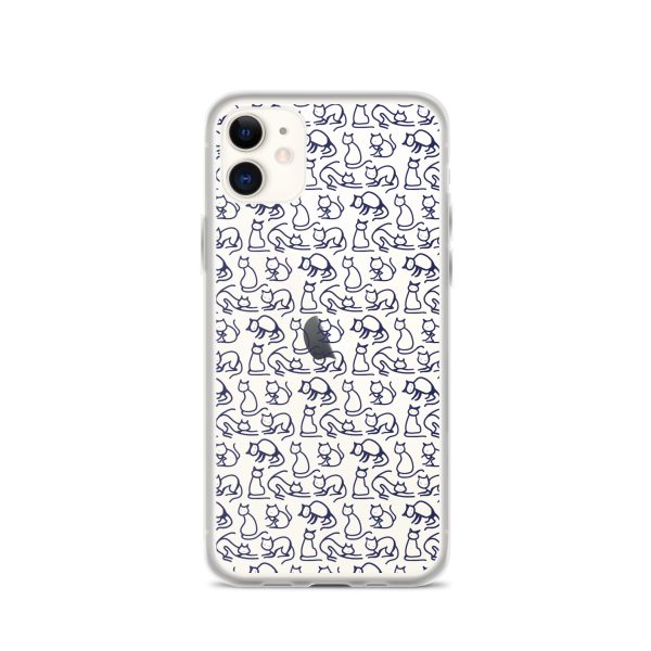Simple Cat Outlines iPhone Clear Case