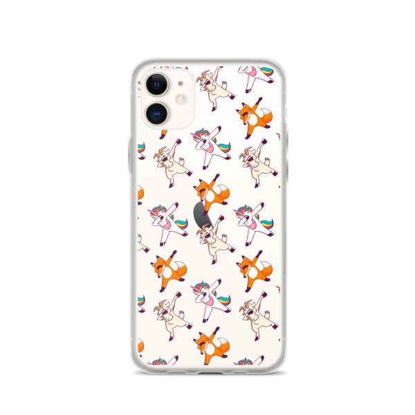Dabbing Animals iPhone Clear Case