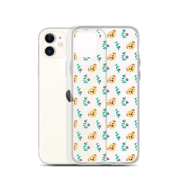 clear-case-for-iphone-iphone-11-case-with-phone-6a1d6bd25a78e.jpg Dogs and Flowers iPhone Clear Case