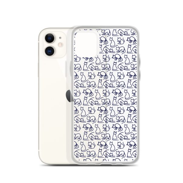 Simple Cat Outlines iPhone Clear Case