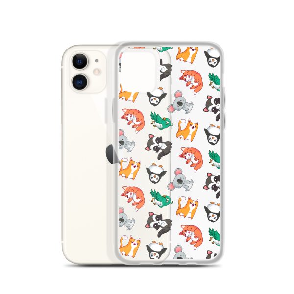 Cute Cartoon Animals iPhone Clear Case