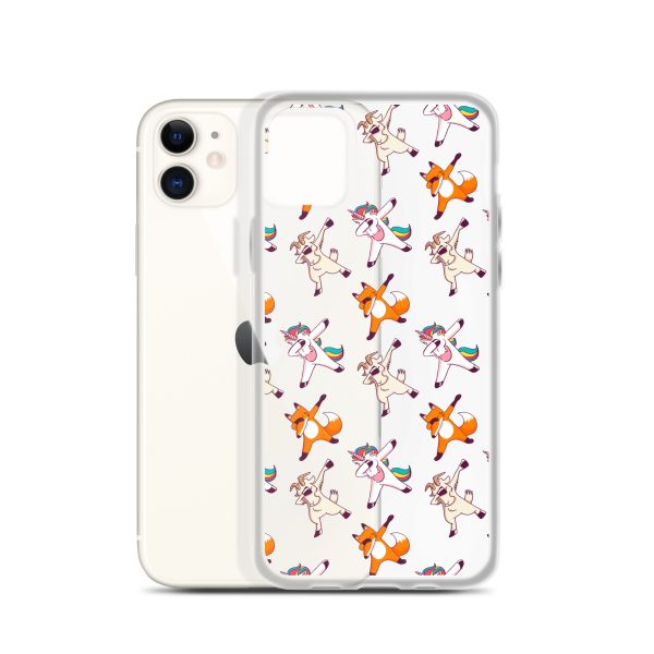 Dabbing Animals iPhone Clear Case
