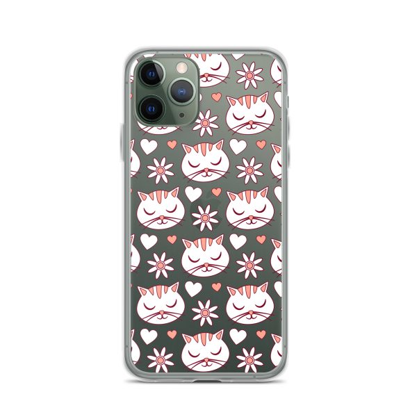 clear-case-for-iphone-iphone-11-pro-case-on-phone-6a1d6d62f1e16.jpg Cat Flowers and Hearts iPhone Clear Case