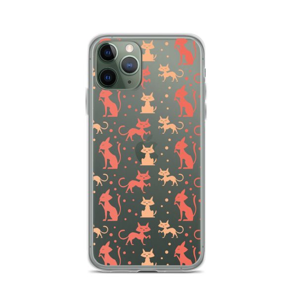 clear-case-for-iphone-iphone-11-pro-case-on-phone-6a1d6f4307990.jpg Cat Silhouettes Seamless iPhone Clear Case