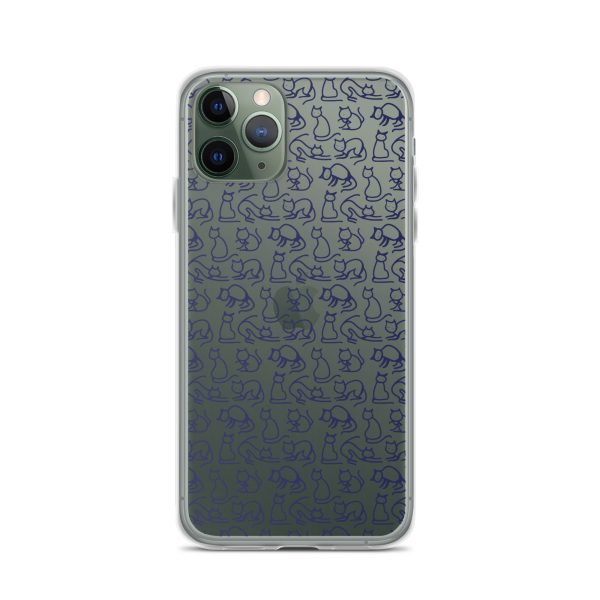 Simple Cat Outlines iPhone Clear Case