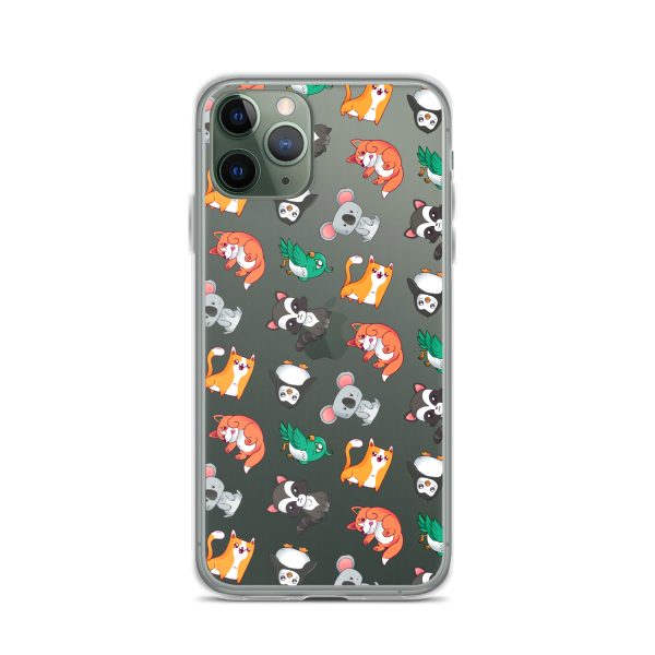 Cute Cartoon Animals iPhone Clear Case