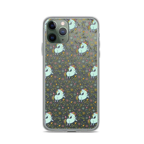 Hand-Drawn Unicorn iPhone Clear Case
