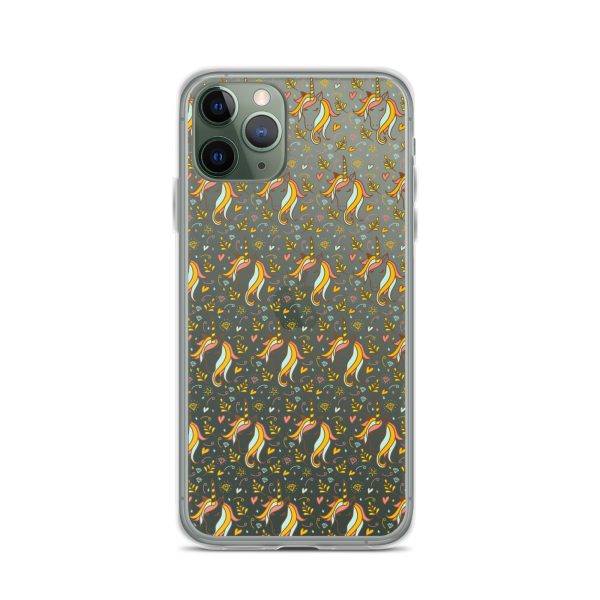 Unicorn Doodle iPhone Clear Case
