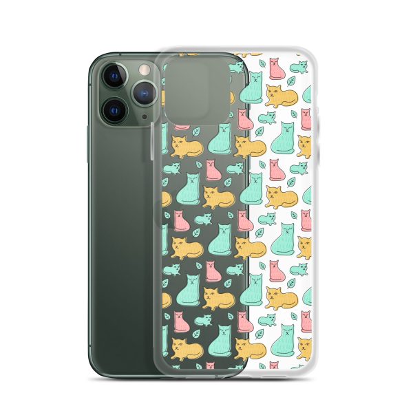 clear-case-for-iphone-iphone-11-pro-case-with-phone-6a1d6df612d6a.jpg Cat Cute Colorful iPhone Clear Case