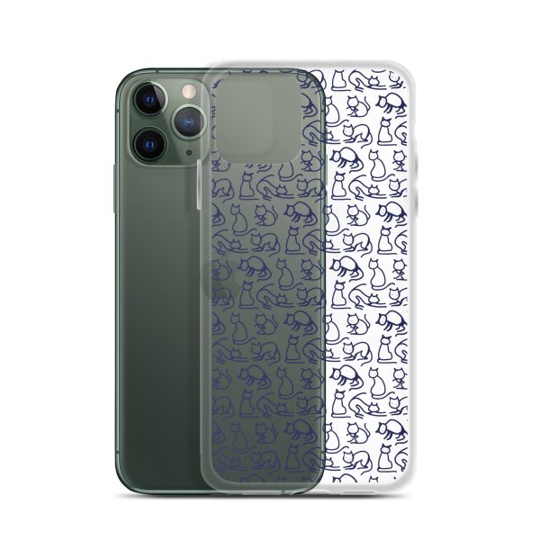 Simple Cat Outlines iPhone Clear Case