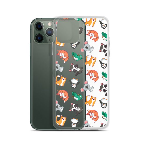 Cute Cartoon Animals iPhone Clear Case