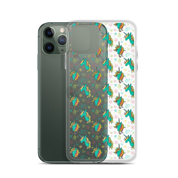 Colorful Unicorn Drawings iPhone Clear Case