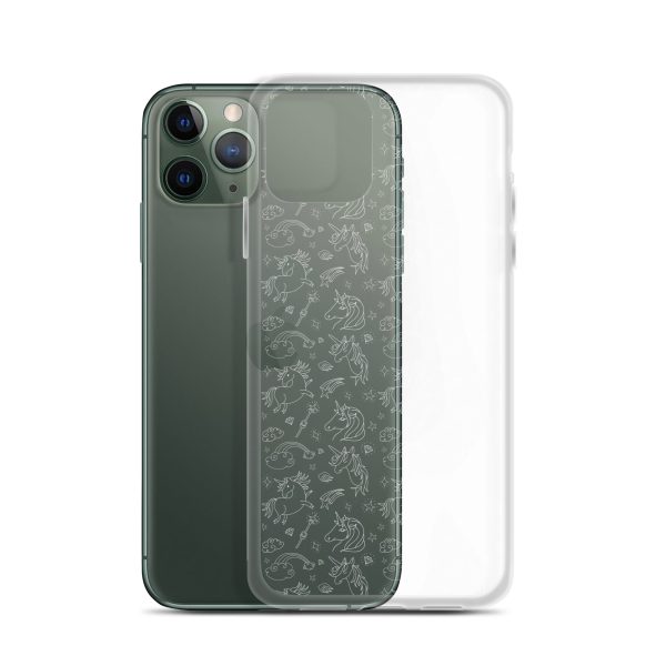 Unicorn Outline Drawing iPhone Clear Case