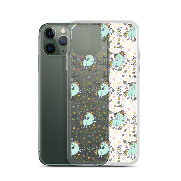 Hand-Drawn Unicorn iPhone Clear Case