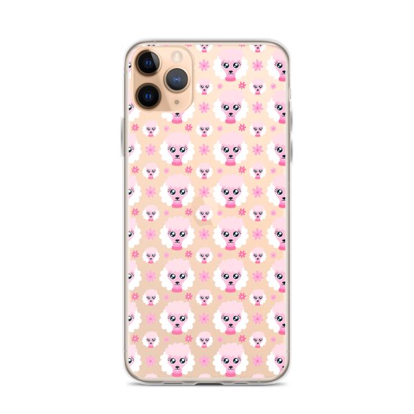 Pink Poodle iPhone Clear Case