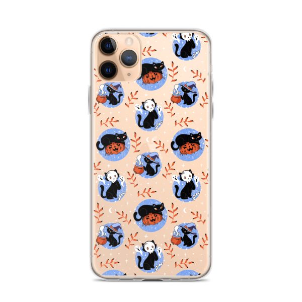 clear-case-for-iphone-iphone-11-pro-max-case-on-phone-6a1d6f9a1edab.jpg Halloween Cats iPhone Clear Case