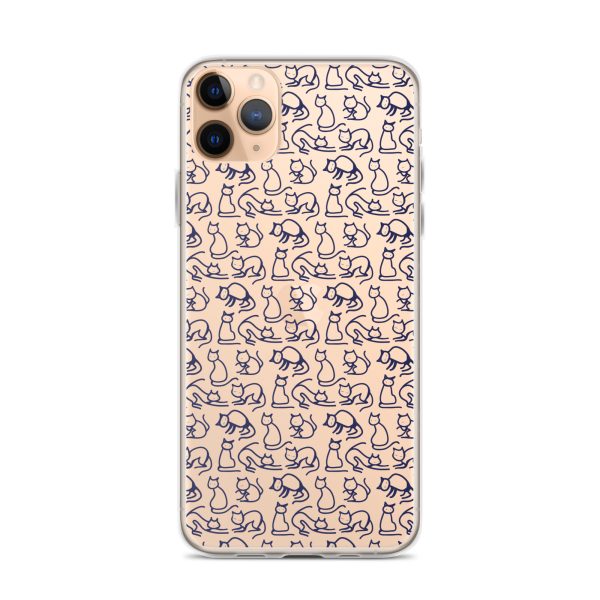 Simple Cat Outlines iPhone Clear Case