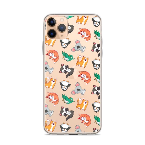 Cute Cartoon Animals iPhone Clear Case