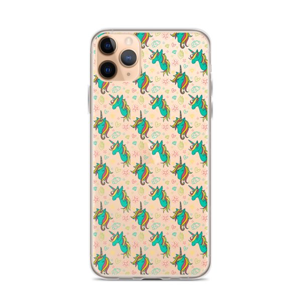 Colorful Unicorn Drawings iPhone Clear Case