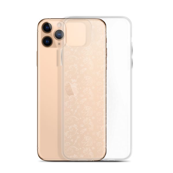 Unicorn Outline Drawing iPhone Clear Case
